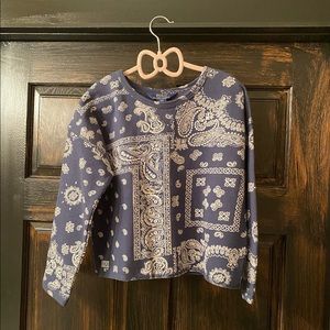 Polo paisley/bandana print top